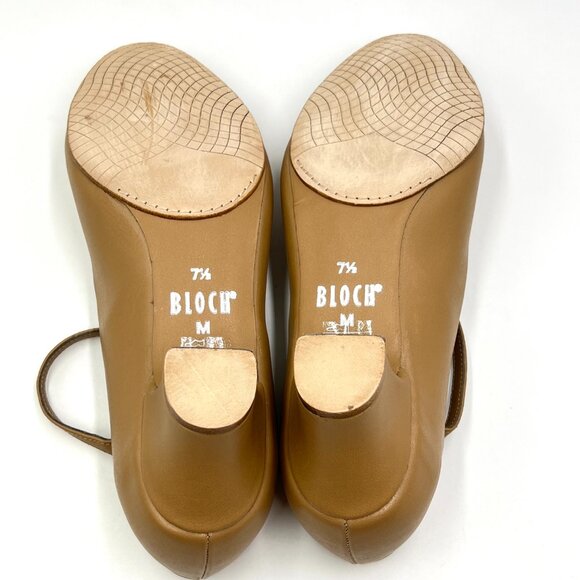Bloch Womens Size 7.5 S0379L Broadway Lo Character Dance Shoes Caramel Tan - Picture 8 of 13